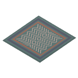 Square Rug: Blue