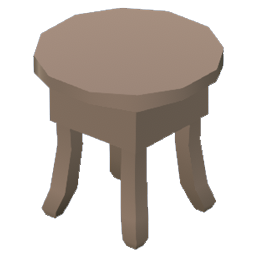 Wooden Side Table: Round