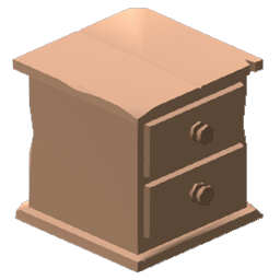 Wooden Side Table: Drawers
