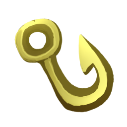 Golden Fishing Hook